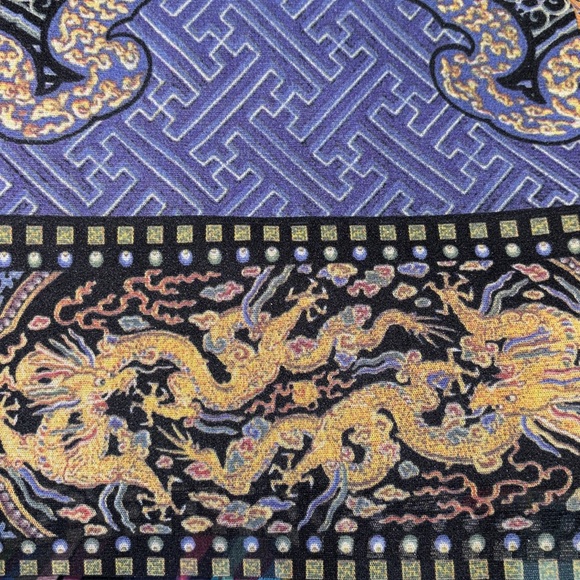 HTF Vivienne Tam Vintage 1990s Dragon Printed Mesh Pencil Skirt - S - Picture 11 of 15